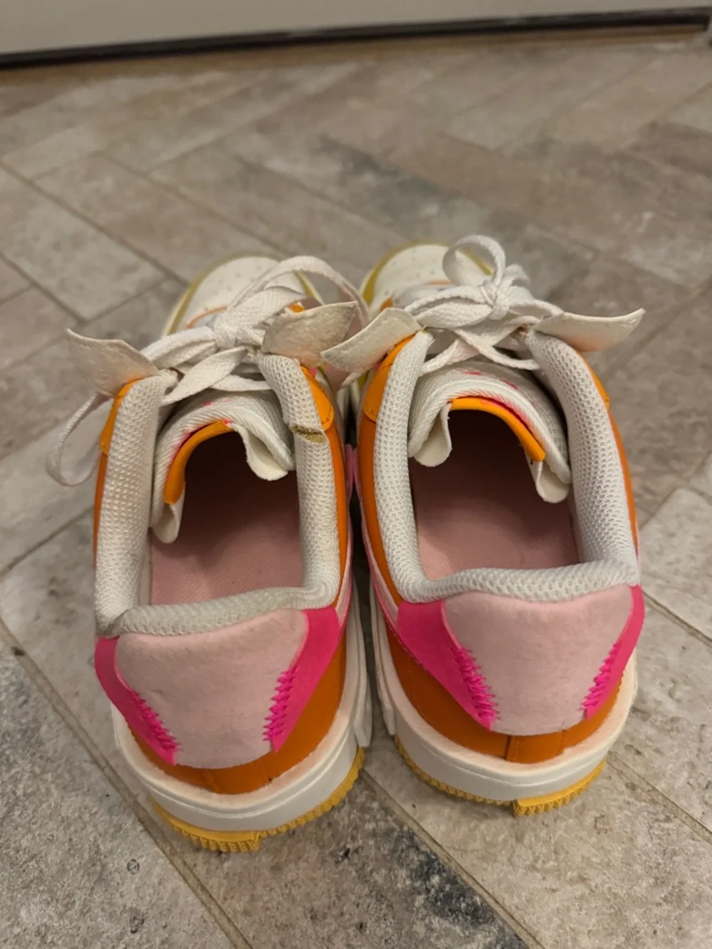 Nike Air Force 1 Fontanka sunrise pink orange sneakers sz7 womens - Picture 4 of 6